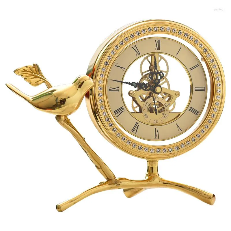 Horloges de table Horloge de mode créative Salon Bureau Assis Bird Watch Home Clocke
