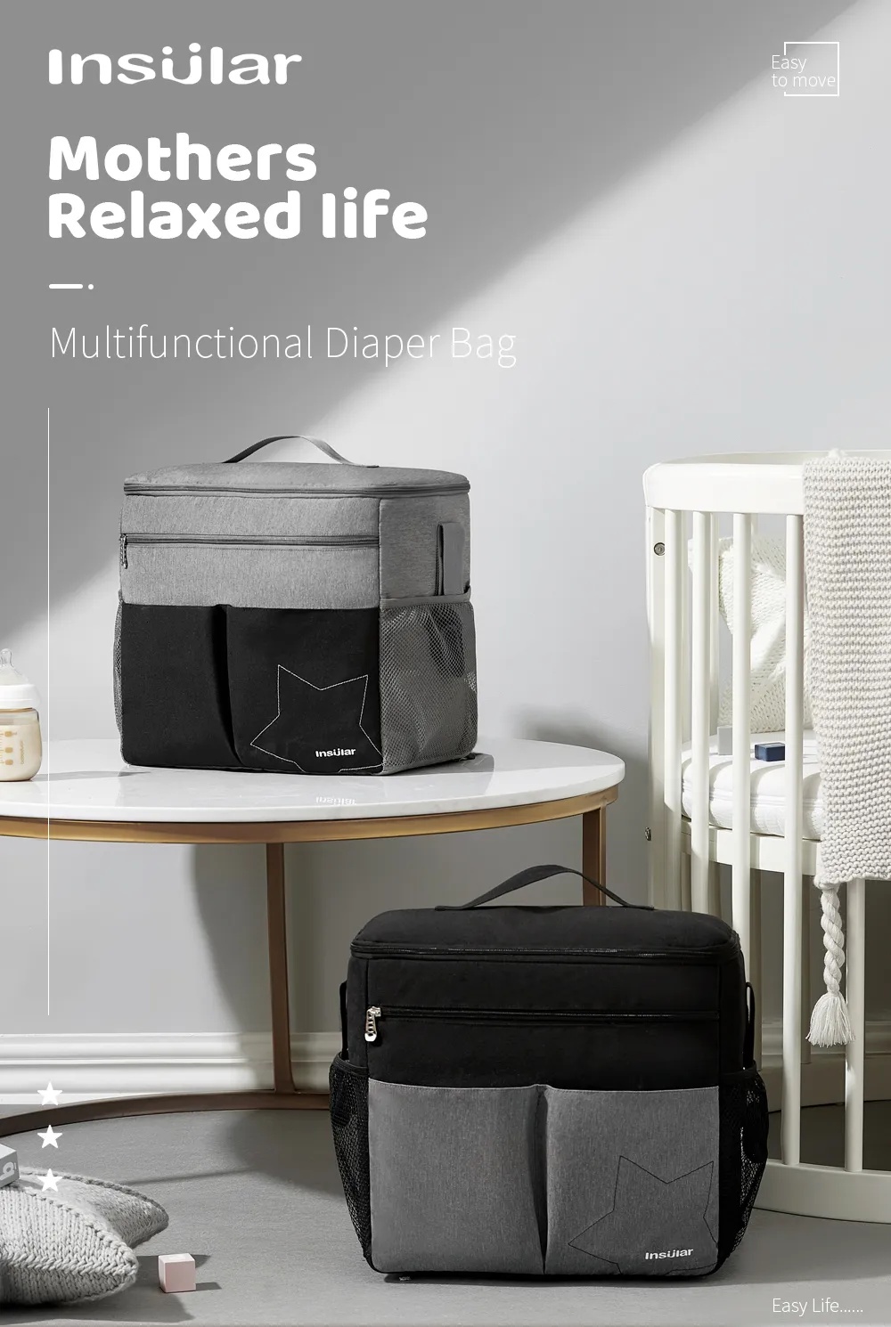 Insular Baby Stroller Changing Bag For Outdoor Travel And Stroller Use Large Capacity Insulated Nursing Bag Made Of Polyester Solid Material 230421 From Tuo08 12.46 DHgate.Com