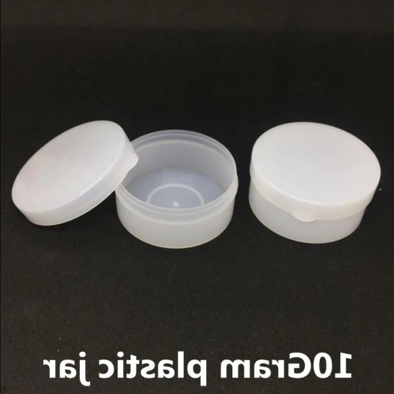 10ML White Plastic Cosmetic Smaple Jar 34x17MM 10Gram Size Cream Empty Bottle Mask Containers Jars Small Pot Musdt