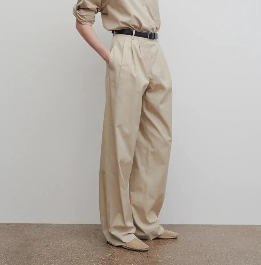 24-rzędowe spodnie z prostymi nogawkami dla kobiet w 2023 r., Czyste bawełniane wysokie paliwa szczupłe spodni, spodni, spodni, spodnie mopowe podłogowe