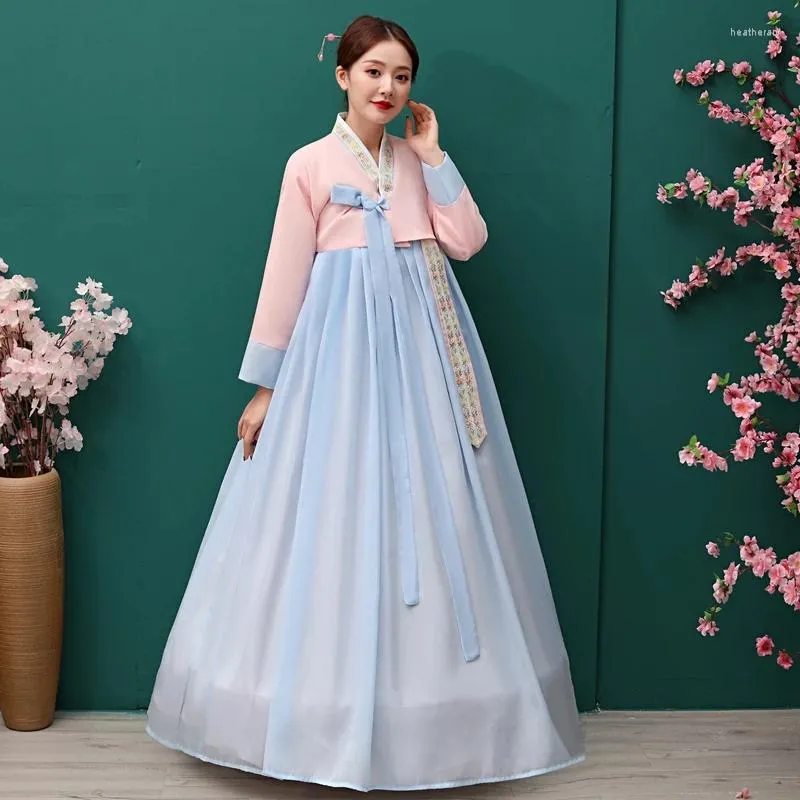 Abbigliamento etnico 2023 Costume stile tradizionale coreano femminile Hanbok Dance Performance Improvement Stage Dress