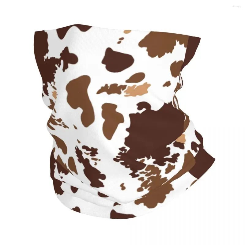 Halsdukar multicolourbrun cowhide tryckmönster bandana nackegångare tryckta balaclavas wrap halsduk pannband som kör unisex vuxen tvättbar