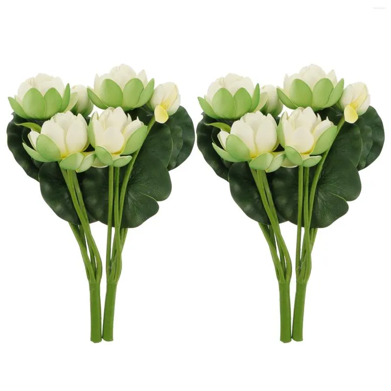 Decorative Flowers Flower Artificial Lotus Bouquet Fake Decoration Wedding Faux Stems Lily Decor Bouquets Water Picks Simulation Branches