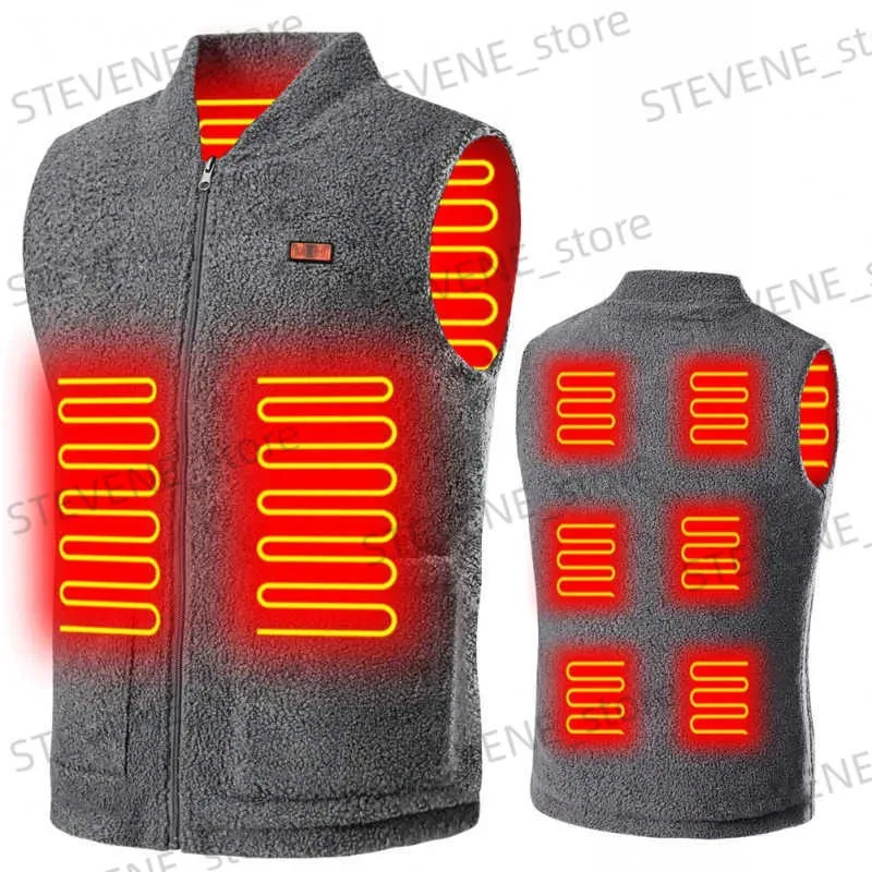 Herren Jacken Herren Westen Winter USB beheizte Weste 3-Gang einstellbare Temperatur selbstheizende Weste waschbare ärmellose Heizjacke für Outdoor-Sport T231121