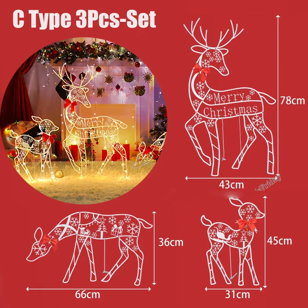 Glowing Reindeer with Lights: 2M LED Outdoor Christmas Ornaments - Shop ...