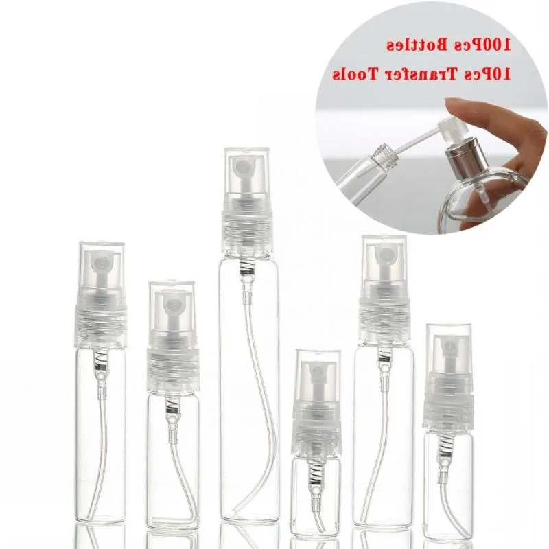 2 3 5 7 10 15 ml gram Mini Clear Glass Spray Bottle Atomizer Refillable Parfym Bottle flaskan Fina Mist tom kosmetisk provgåva contai ufnk
