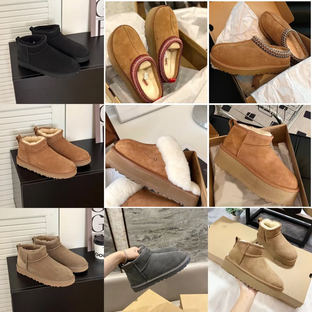 Womens Winter Comfortable Snow Boots Womens Classic Tasman Slipper With