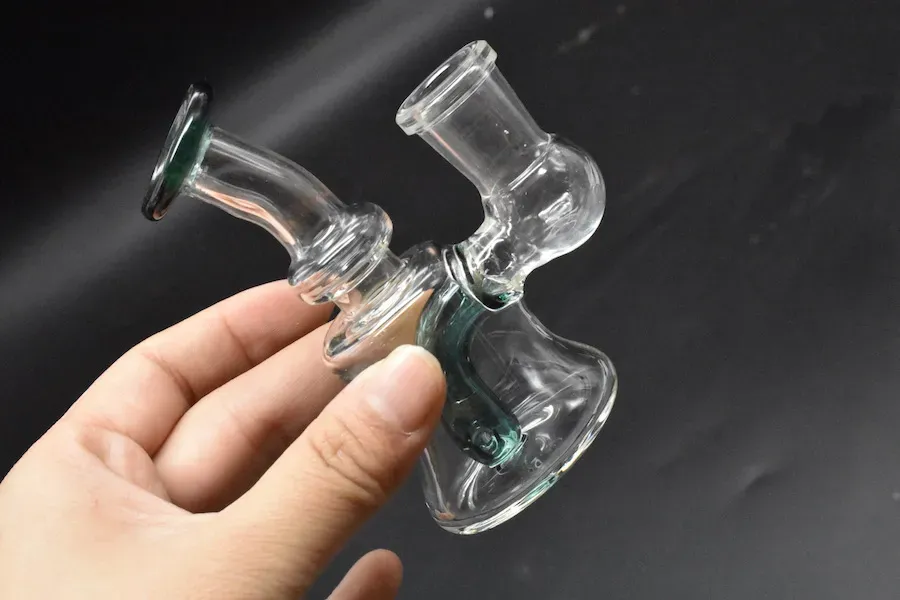 3style for option Glass Bong Water Pipe Mini Smoking Bottle 14mm Handmade Glass Hookah Filter Rig honeycomb Oil Burner bong