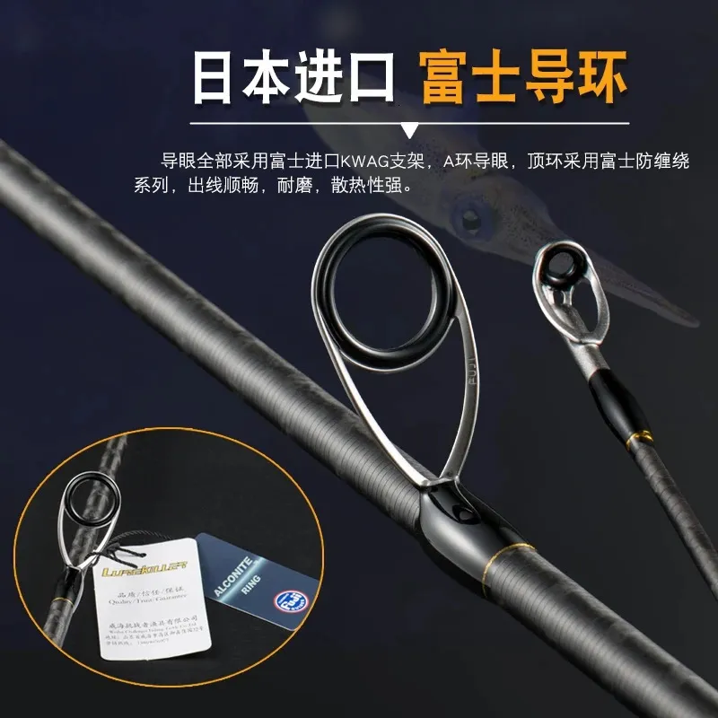 Lurekiller Japan Full Fuji K Guide Egi Rod Squid Lure Spinning Rc Boat  Fishing Pole 762ML/832ML Size Range Pe 0.4/1.2, Size 2/3/5 231120 From  Zhi09, $89.89