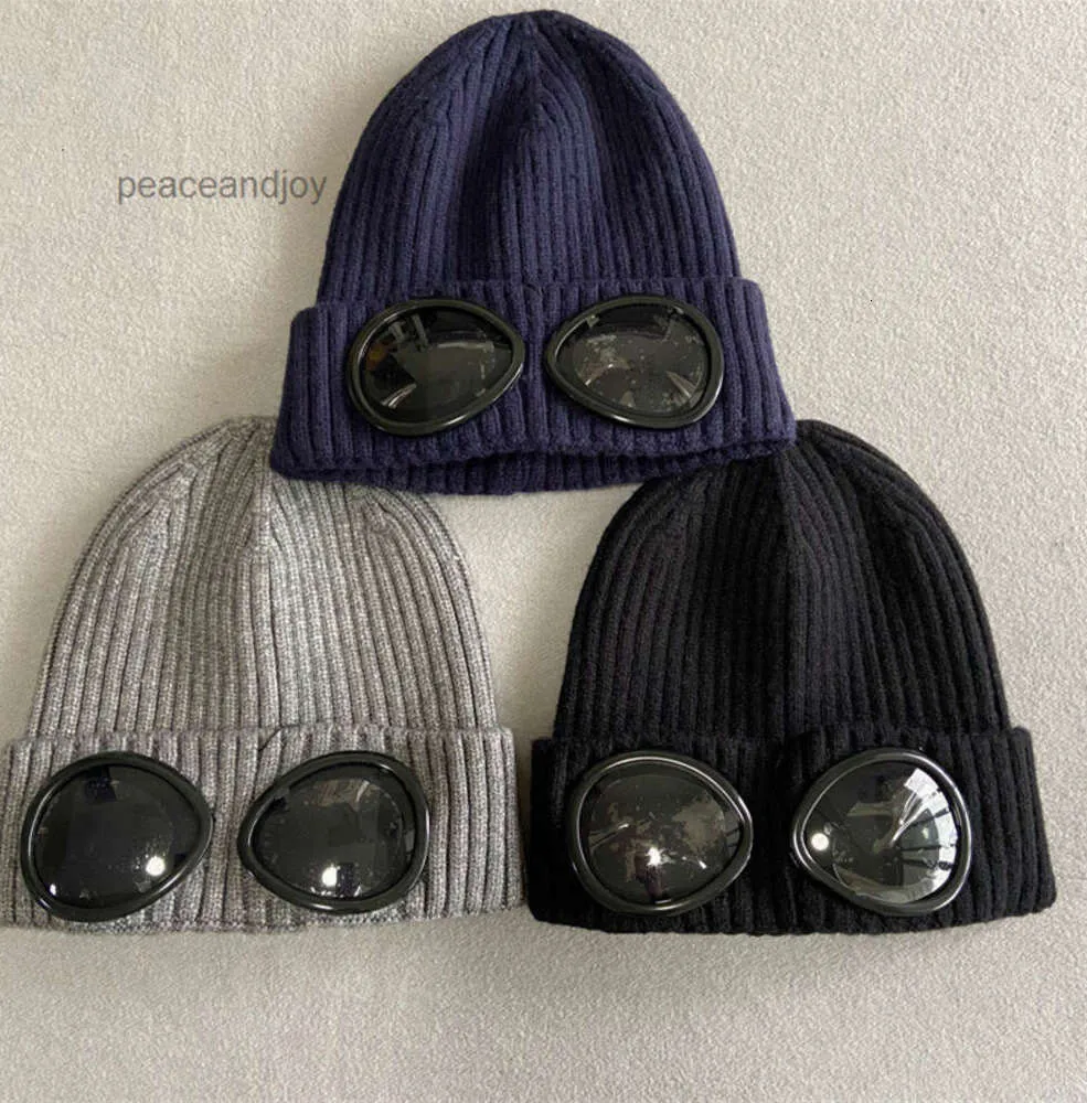 Marka projektantka zimowa czapka dwa czapki gogle czapki mężczyźni designerskie wełniane okulary czapki sporty sport