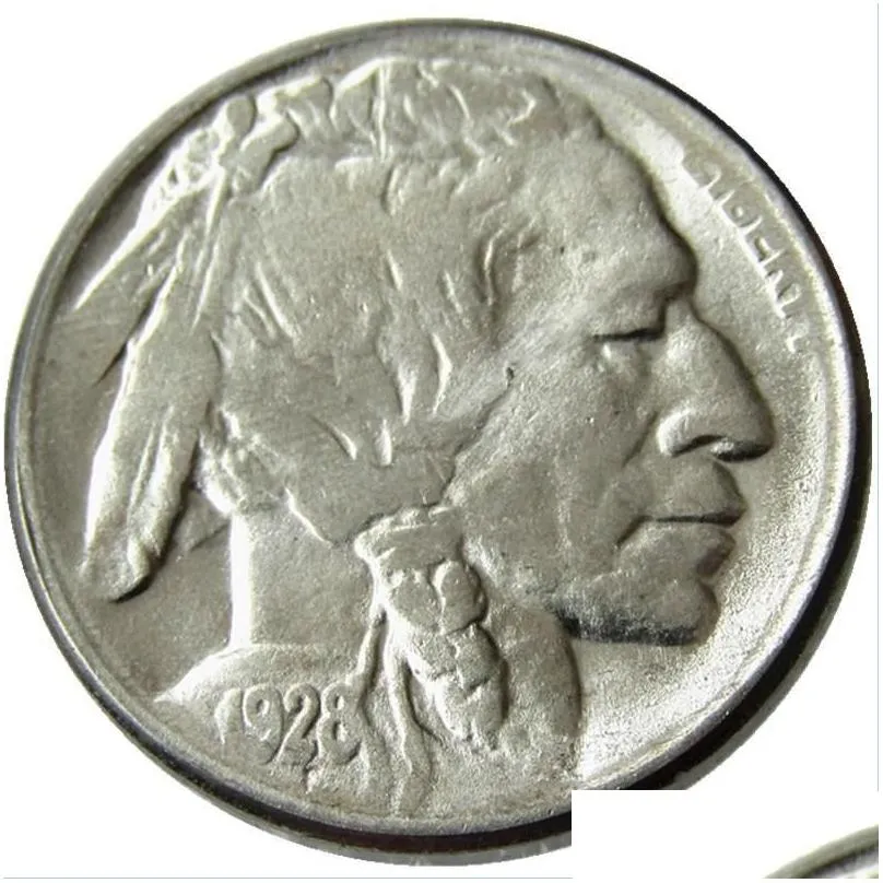 Arts and Crafts Us 1928 PDS Buffalo Nickel Five Cents Craft Copy Faction Factory Cena ładna domowa akcesoria sier monety upuszcza DHSCL