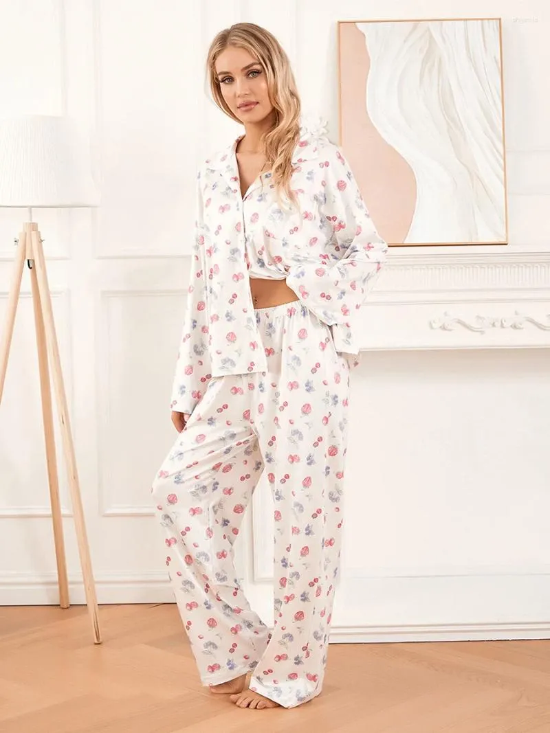 FLORAL PRINT PAJAMA PANT SET