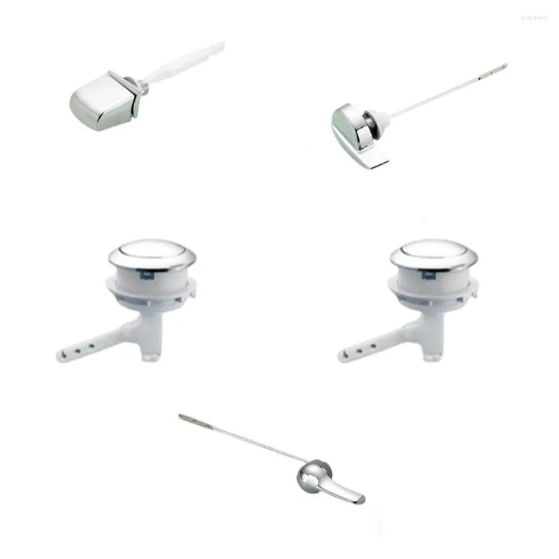 Ensemble d'accessoires de bain poignée de chasse d'eau bouton poussoir salle de bain réservoir d'eau tige remplacement matériel de rechange accessoires barre latérale en aluminium