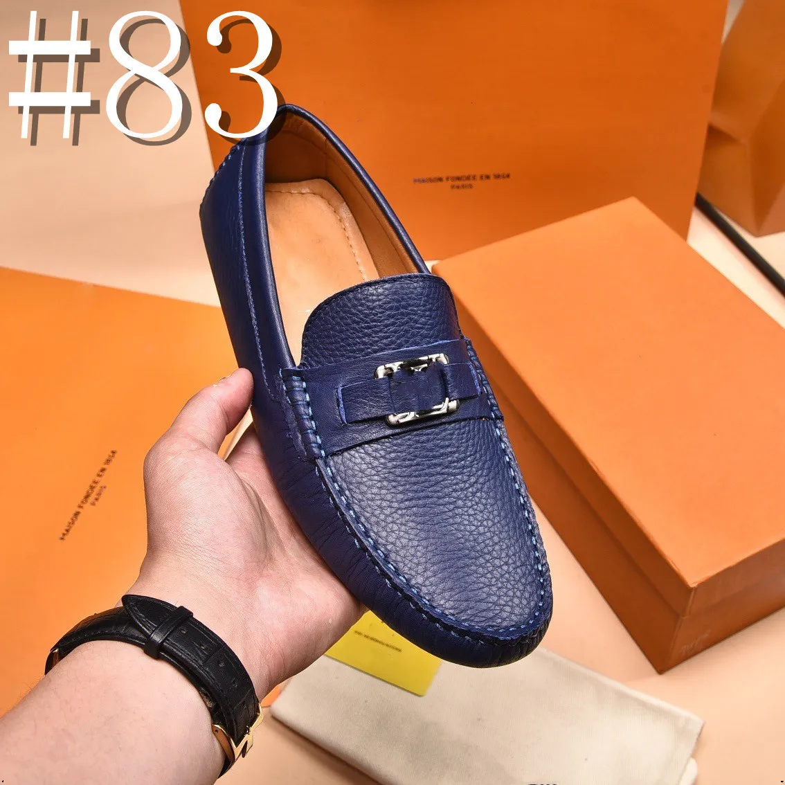 DHgate 90Model Fashion Mens Genuine Leather Designer Loafers Shoes New Arrival Casual Shoes Business Men Slip on Shoes All Match Loafers Handmade Driving Flats Shoes Accessories