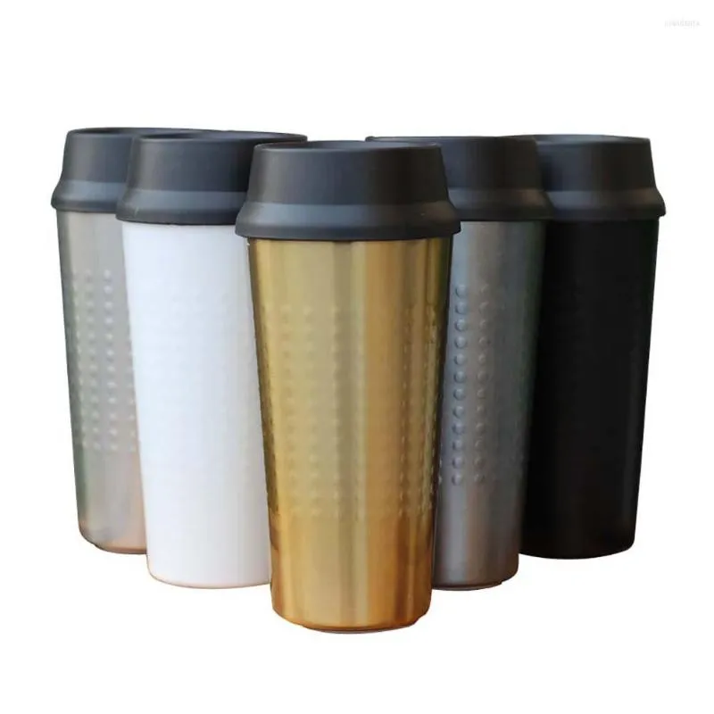 Canecas Ups 350ml/12 onças de copo de café criativo 304 caneca térmica de aço inoxidável com copo de viagem isolado à prova de vazamentos para chá para chá