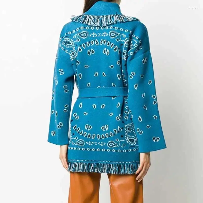 Bandana Jacquard Cashmere Cardigan