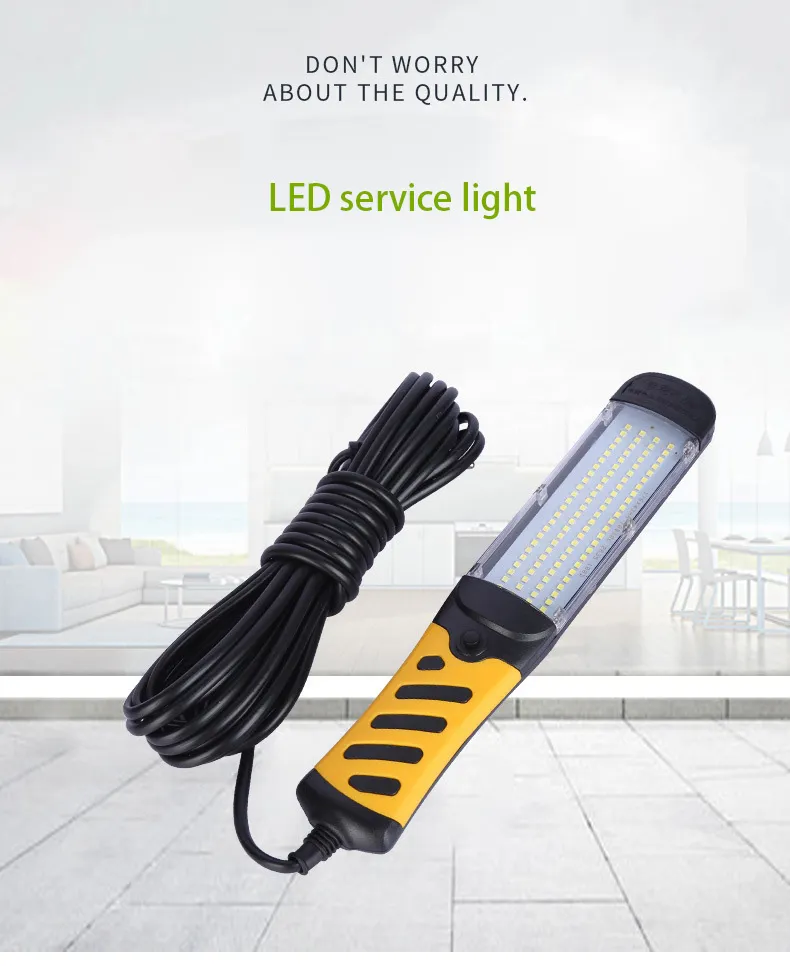 Lampe d'inspection portative, lumière de secours d'ingénierie avec lampe de travail en ligne, lumière magnétique forte LDE