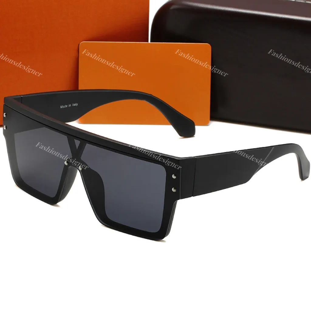 Mens Sun Glasses مصمم نظارات شمسية Lunette Sunglass Luis Vuit مستطيلة بدون إطار.