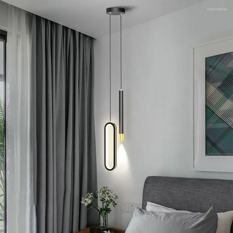 Hängslampor 2 huvuden sängen led modern lamplig ljus för sovrum vardagsrum nordisk lyx hem dekor inomhus järn konst lyster spotlight