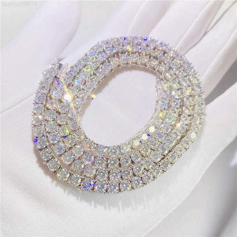 High Quality Best Price 18k Gold Plated 925 Sterling Silver Moissanite Diamond Tennis Necklace for Unisex