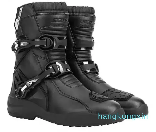 Bottes de moto hommes femmes bottes de vélo rétro anti-dérapant café Racer chaussures équitation