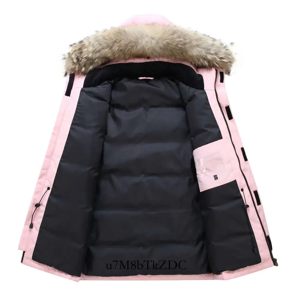 Men's winter down jacket Golden Goose Down Jacket Women's And Men's Medium Length Winter New Working Clothes Thick Goose Down Jacket Men Canda Goose 404