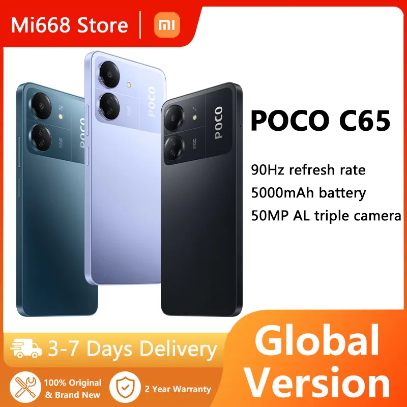 New products】POCO C65 Global Version 6GB 128GB/8GB 256GB 6.74 90Hz Display  50MP Triple Camera 5000mAh NFC
