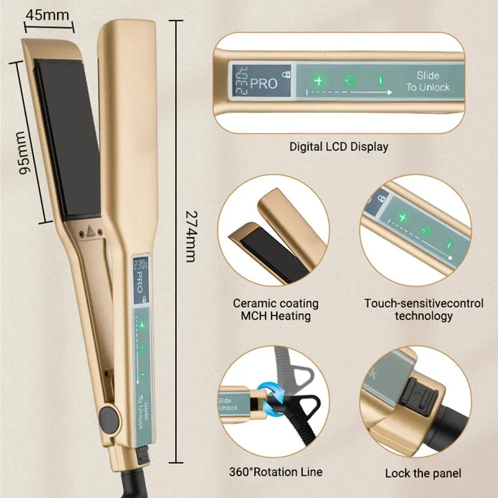 Touch screen top flat iron