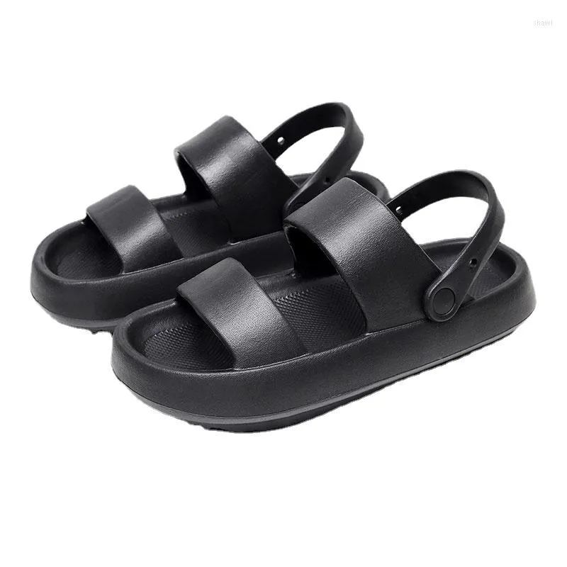 Sandals Men Summer Thick Slippers Jelly Shoes Couple Flat Chunky