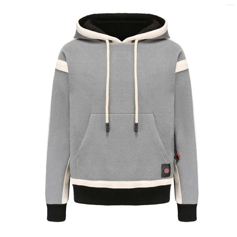 Sweats à capuche pour hommes Sweat à capuche chauffant Jack pour femmes et léger coupe-vent hiver extérieur doux et confortable avec sweat-shirt surdimensionné pour femmes uni