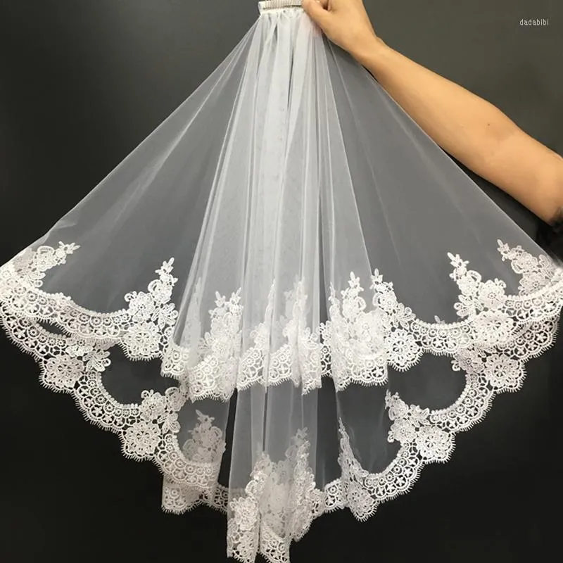 Bridal Veils Short Wedding 2023 With Comb Two Layers White Ivory Mariee Velos De Novia Voile Mariage