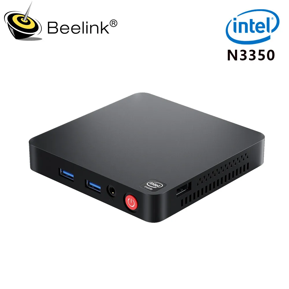 Beelink T4 Pro Mini PC Intel Celeron N3350 2.4GHzライセンスWindows 10 Pro 4GB+64GB 2.4/5.8GHz WiFi BT4.0 4Kデスクトップコンピューター