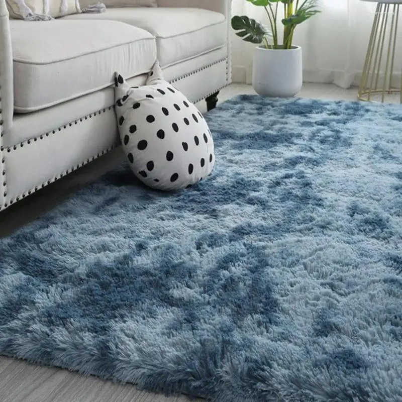 Mattor Anti-Slip Rug Soft Fluffy Tie-Dye Area Modern Star Design för rum sovrum barn icke-halk maskin tvättbar golvmatta