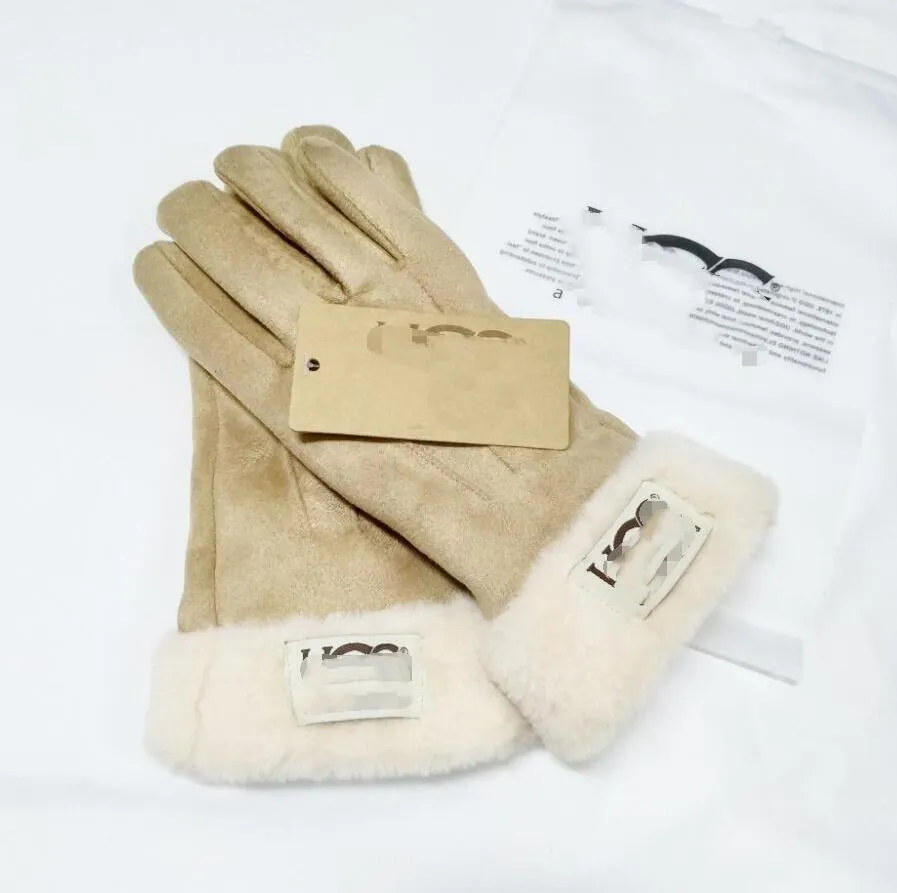 Handschoenen Mode gebreide fleece fietshandschoenen verdikt om winddicht antivries tegen koude handschoenen voor heren dames katoenen wanten Winter te beschermen