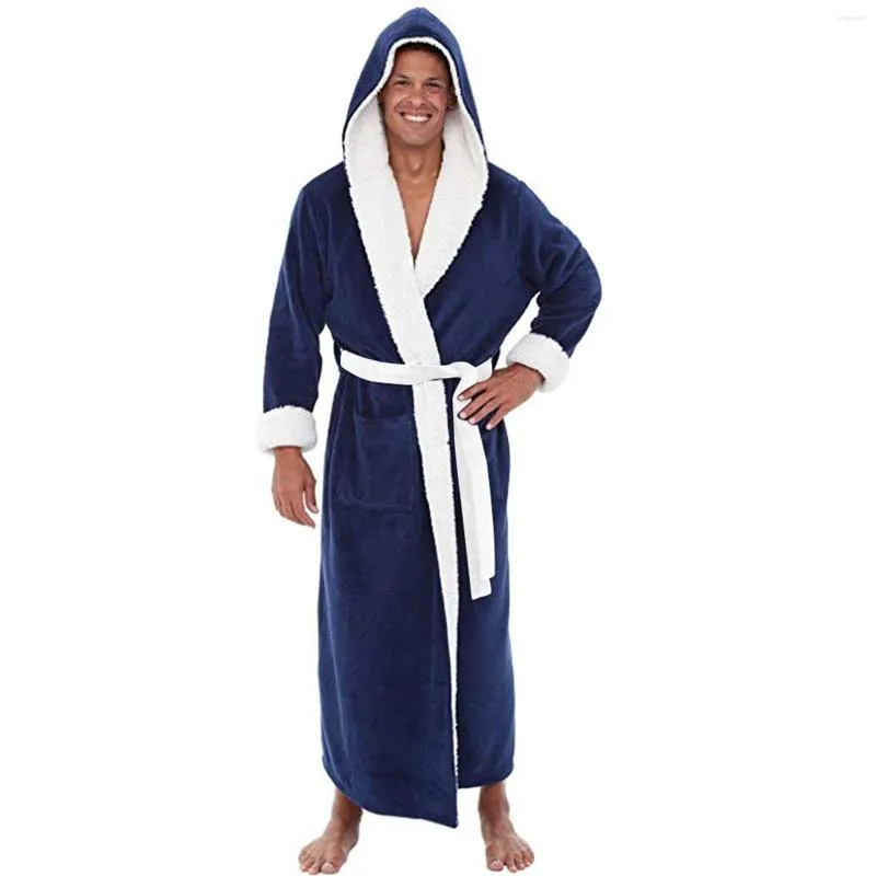 2023 Mens Winter Plush Lengthened Shawl Bathrobe Long Sleeve Mens Sleepwear  Robe For Home From Longxianlo, $37.08