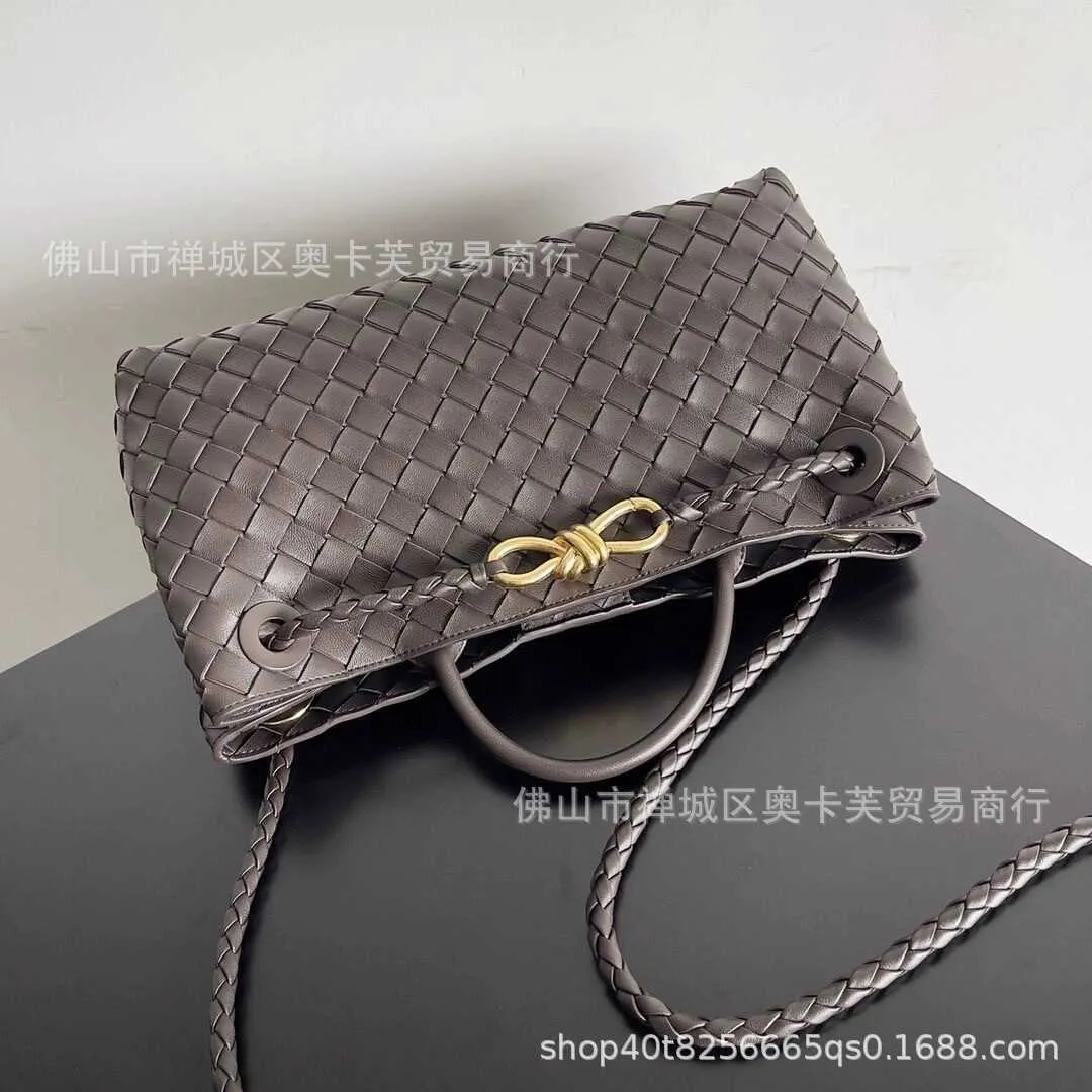 Legal Copy Deisgner 8A Bags online shop 23 New Sheepskin Woven Women's Bag Single Shoulder Original Leather Handbag Luxury Crossbody Horizontal Andiamo