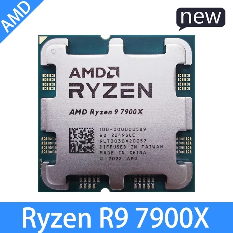 Processeurs Ryzen 9 7900X R9 BOX 100100000589 47GHz, 12 cœurs, 24 threads, processeur 5nm Zen4 170W, Socket AM5 PCIE50, sans ventilateur 231120