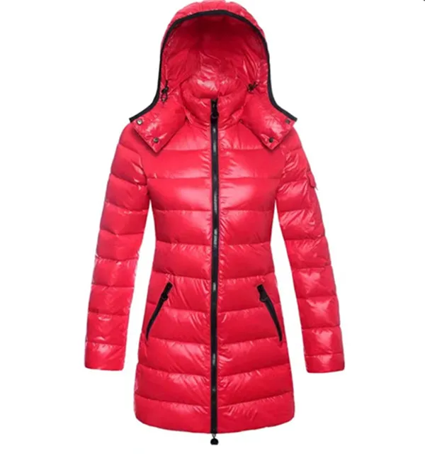 Parkas en duvet de canard blanc pour femme, veste à simple boutonnage avec fermeture éclair, manteaux longs et Slim à capuche, automne et hiver, MKW23013