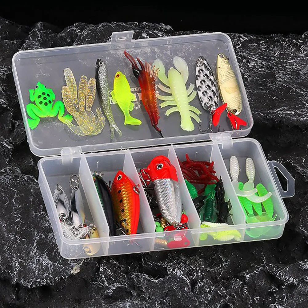 Portable Tackle Boxes For Fishing Kit With Tackle Box, Minnow, Vib, And  Accessories For Bass, Trout, Salmon From Yigu004, $14.26