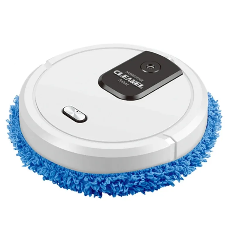 Pełne próżni Pełne automatyczne czyszczenie robot Inteligentne zanurzenie USB ładowanie suchego mokrego sprayu mop dezynfekujący biały 231120
