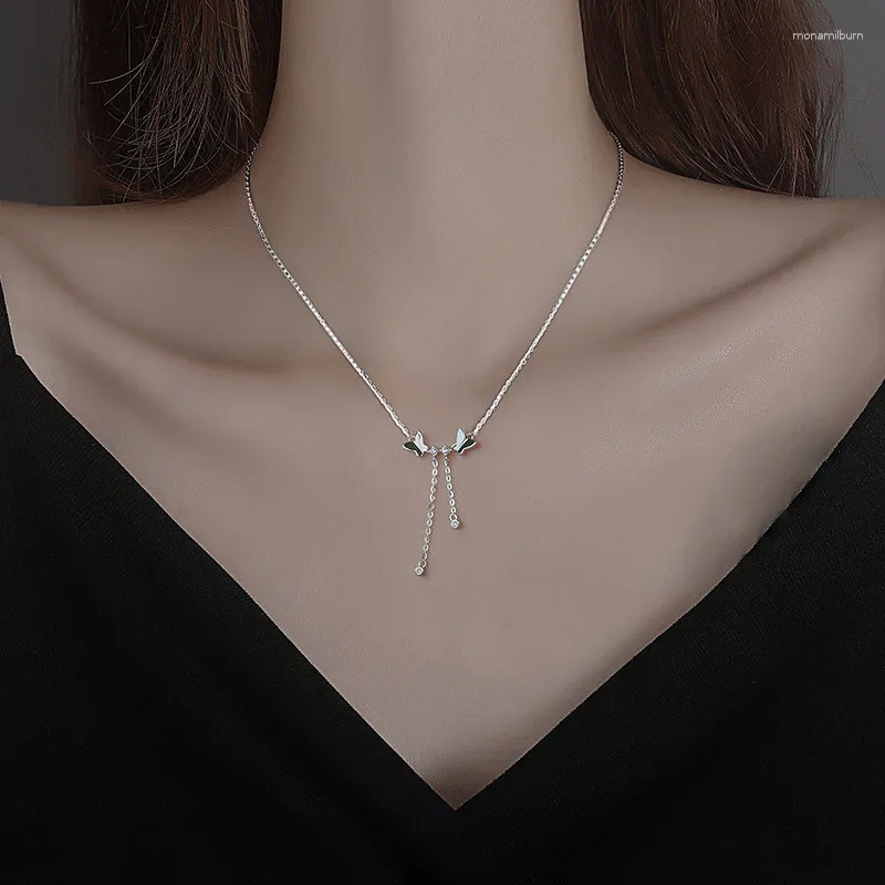 Kettingen Delicate Koreaanse Mode Temperament Trend Charme Vlinder Choker Kettingen Voor Vrouwen Meisjes Partij Sieraden Gift 2023