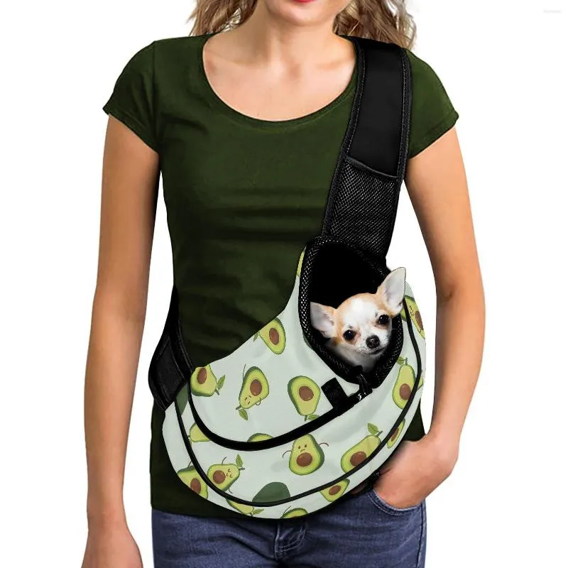 Siedzisko dla psów Covery 2023 Cute Cartoon Avocado Avocado Work Akcesoria dla małych psów Transport Portable Custom Pet Plecak