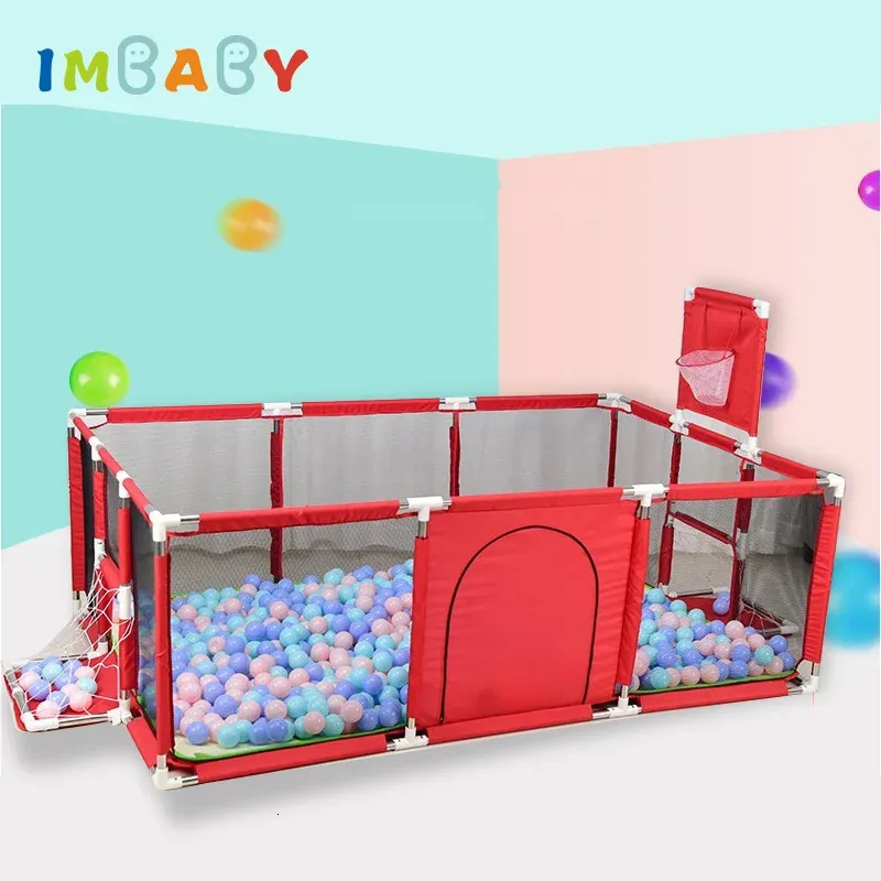 Baby Rail IMBABY Playpen For Children Infant Fence Safety Barriers Children s Ball Pool Playground Gym with Basketball Football Field 231120