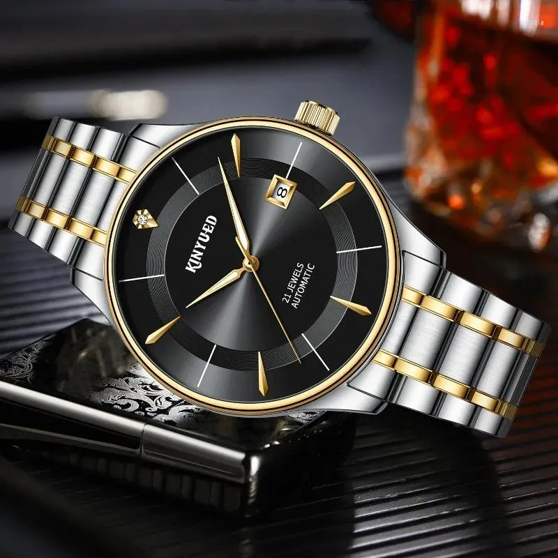 손목 시계 최고의 브랜드 남성 시계 럭셔리 기계식 손목 시계 패션 스포츠 인과 관계 사업가 시계 날짜 빛나는 자동 시계
