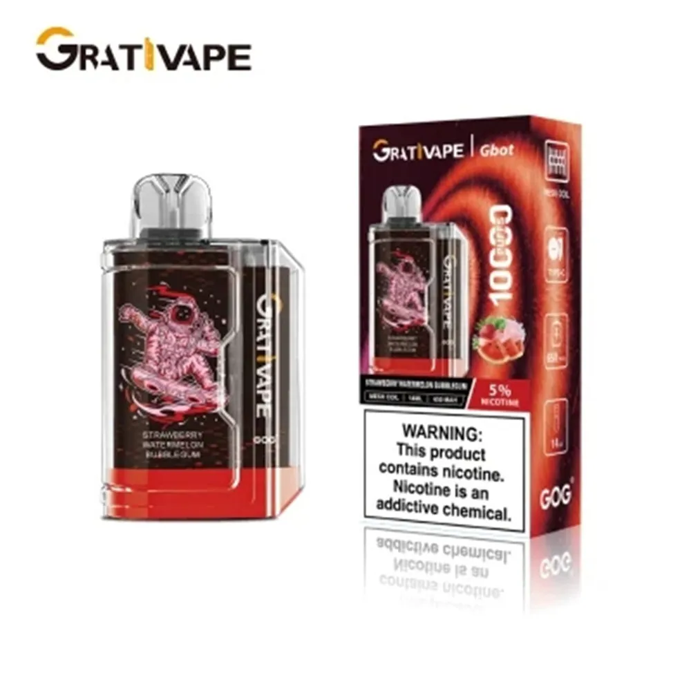 Originele beschikbare elektronische sigaretten Grativape Gbot10000puffs 14ml650mah10 kleuren beschikbaar