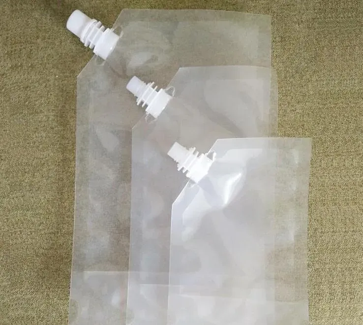 Wholesale Stand-up Plastic Drink Packaging Bag Spout Pouch for Beverage Liquid Juice Milk Coffee