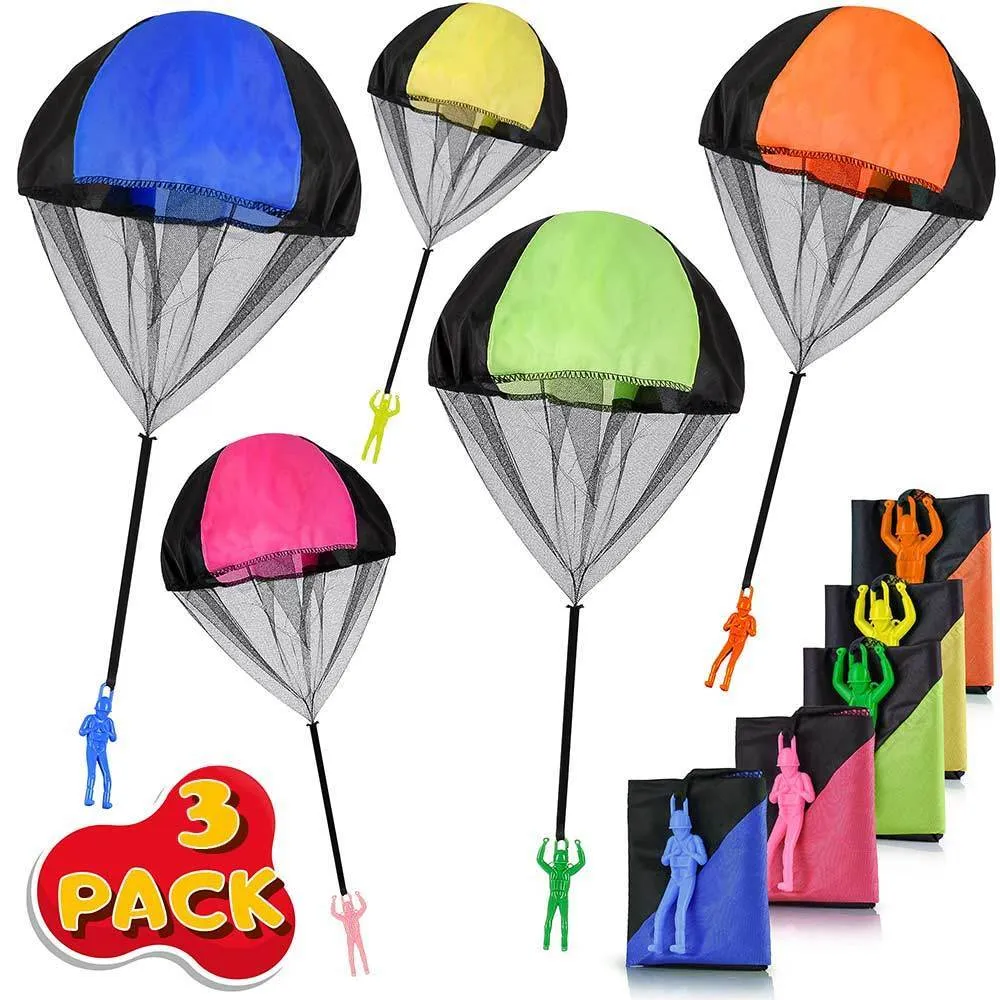 Novelty Games 123pcs Hand Throwing Parachute Flying Toys for Children Educational Outdoor Games Sports Entertainment Sensory Play 230420
