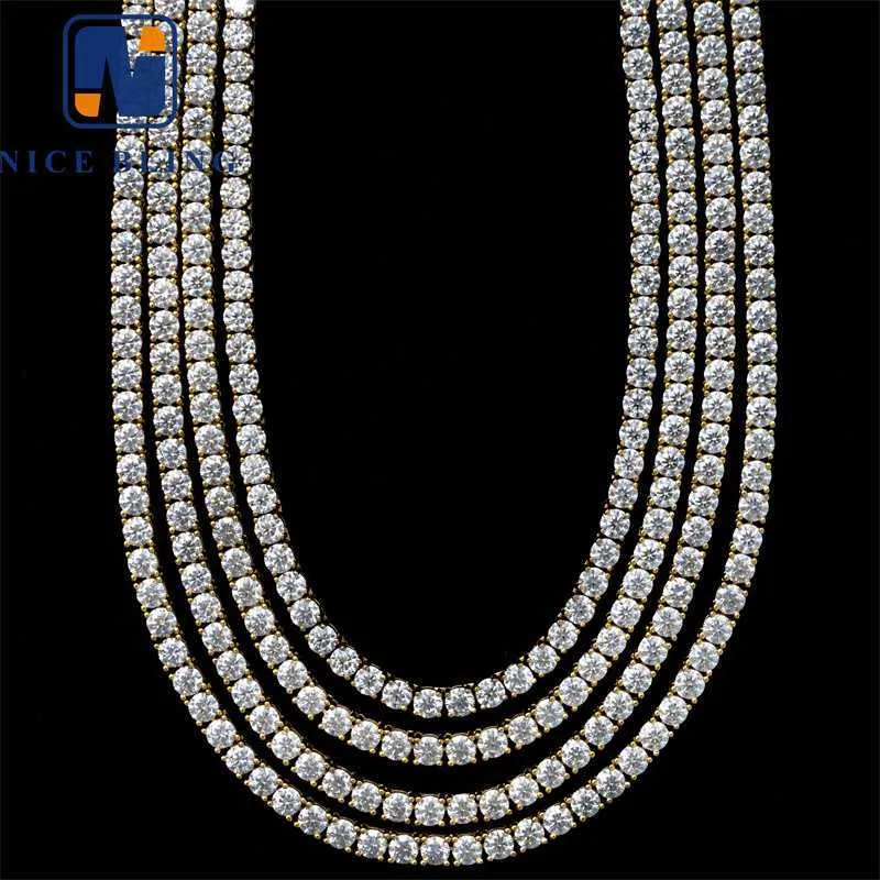 Gros Cz Tennis Chaîne Collier Femmes Glacé Cubique Zircone Diamant Hip Hop En Acier Inoxydable Tennis Chaîne Prix Usine