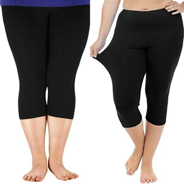 Summer Solid Black Skinny Stretch Capri Pants For Women Knee Length, Slim  Fit, Fitted Pencil Capris In Big Sizes XL From Reginax, $11.08