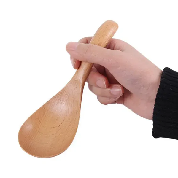 Japanese style wooden spoon drink porridge noodle soup spoon hotel household spoon